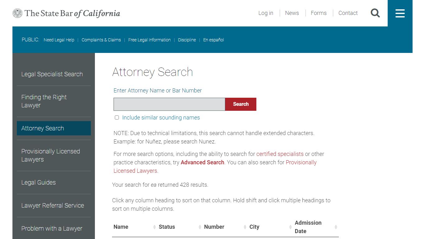 Attorney Search - The State Bar of California